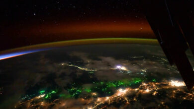 NASA registra aurora em vídeo a partir da ISS