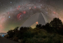 NASA revela imagem da Via Láctea sobre observatório em Kitt Peak