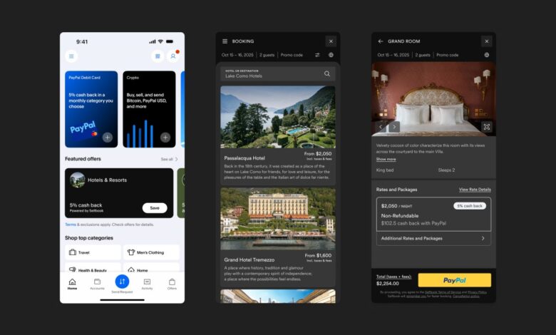 PayPal adiciona reserva de hotéis em seu app com Selfbook