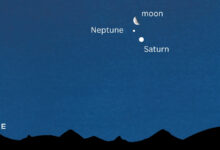 NASA observa lua surgindo ao lado de Saturno e Netuno