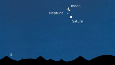 NASA observa lua surgindo ao lado de Saturno e Netuno