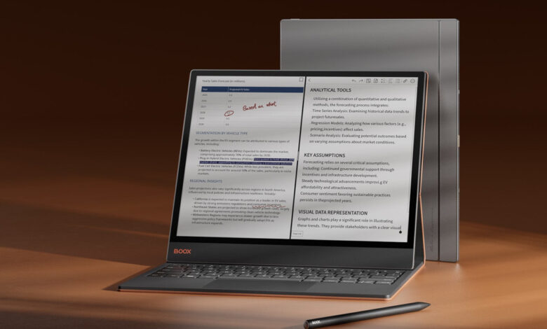 BOOX lança tablet Android de 13.3 polegadas com design inovador