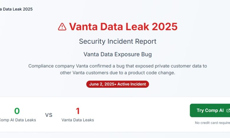Vanta sofre breach e expõe dados de clientes a terceiros