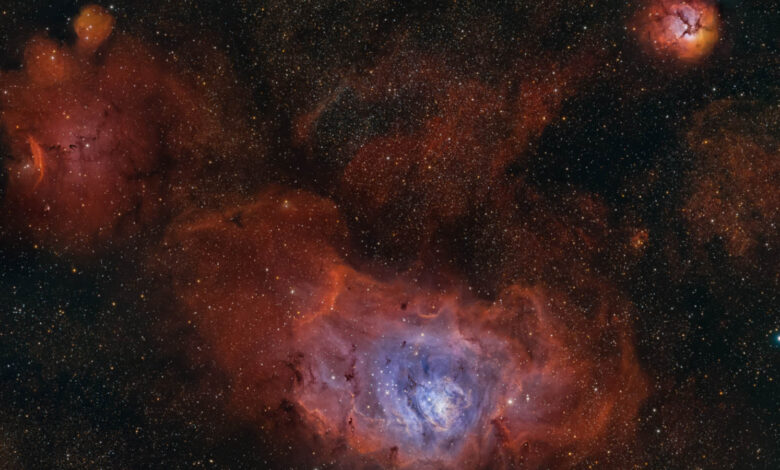 Astrofotógrafo revela coração da Nebulosa do Lago em órbita