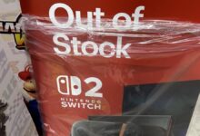 Nintendo divulga placas de 'fora de estoque' para Switch 2