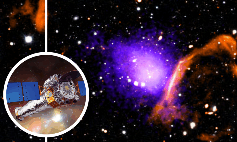 NASA revela aglomerado de galáxias com 20 milhões de anos-luz