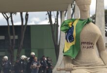 STF nega recurso de mulher que pichou estátua em Brasília