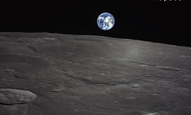 NASA registra visão da Terra a partir de rover lunar acidentado
