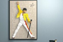 LEGO lança pôster 3D de Freddie Mercury com design de 1.985 peças