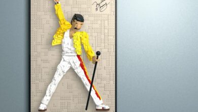 LEGO lança pôster 3D de Freddie Mercury com design de 1.985 peças