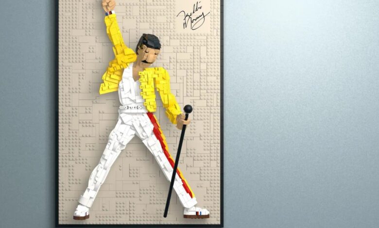 LEGO lança pôster 3D de Freddie Mercury com design de 1.985 peças
