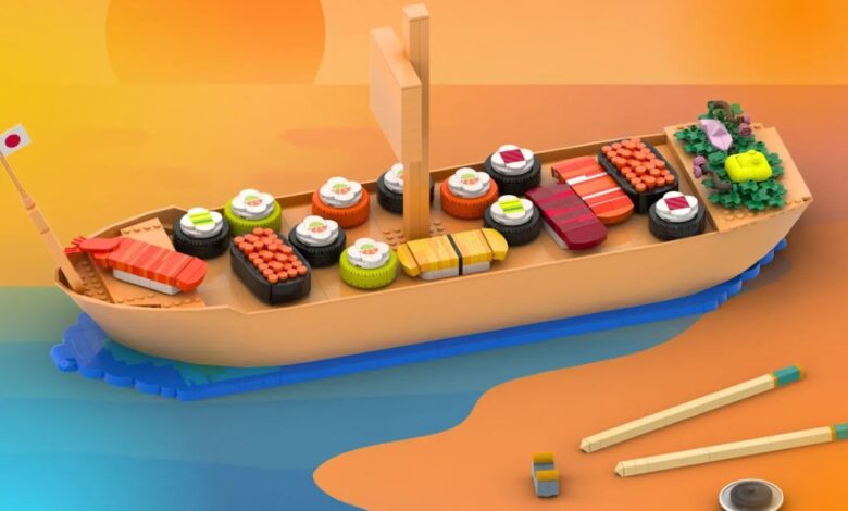 LEGO apresenta barco de sushi que inspira design de produtos