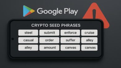 Malware em Google Play expõe usuários a ataques de seed phrases