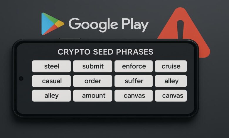 Malware em Google Play expõe usuários a ataques de seed phrases