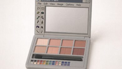 Make-up kit da MS Paint explora conceito de design de paleta