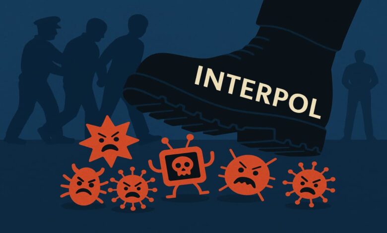 INTERPOL desmantela 20.000 domínios de malware, 32 presos