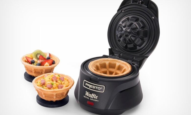 Waffle Bowl Maker é o presente ideal para homens que odeiam lavar pratos