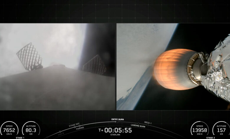 SpaceX lança satélites Starlink em 70ª missão do foguete