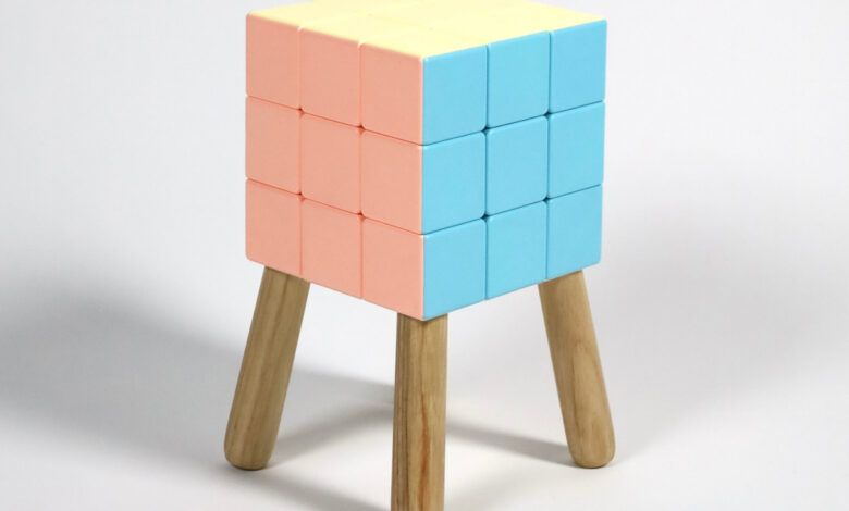 Cadeira Rubik’s Cube combina diversão e mobiliário interativo
