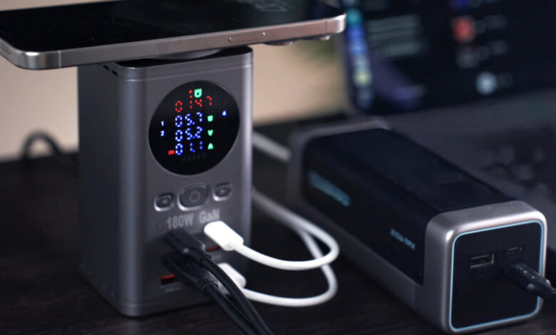 Inovadora carregador 180W permite medir energia em tempo real