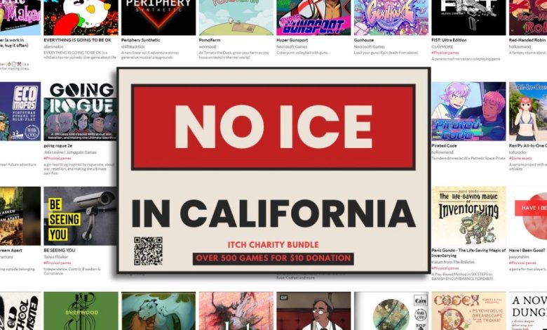 Itch apresenta bundle "No ICE In California" com 500 games