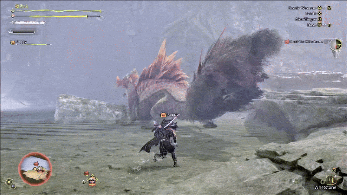 Monster Hunter Wilds ensina a dominar a técnica de mergulho