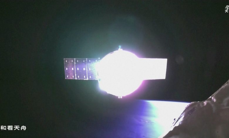 Tianzhou 9 acopla na estação espacial chinesa Tiangong
