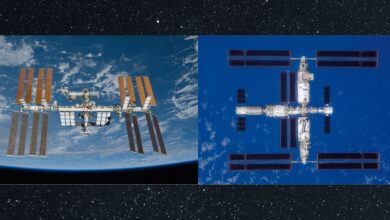 NASA observa estação Tiangong e ISS no céu da madrugada
