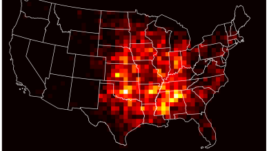 Python sobrepõe heatmap a mapa real com machine learning