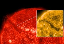 NASA registra erupção colossal que forma 'cânion de fogo' no sol