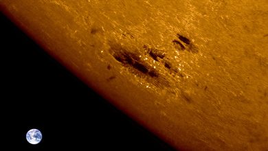 NASA monitora mancha solar com explosões magnéticas
