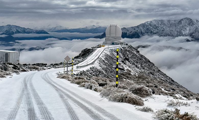 SOAR Telescope registra neve durante missão de pesquisa em Chile