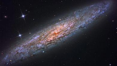 NASA revela imagem da galáxia Escultor sobre formação estelar
