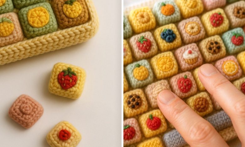 Design de produto cria teclas mecânicas de tricô ASMR
