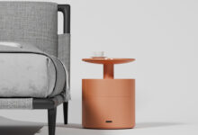 Mobiliário inteligente apresenta mesa lateral robô com toque humano