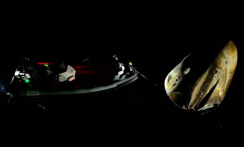 SpaceX traz astronautas da missão Ax-4 de volta à Terra