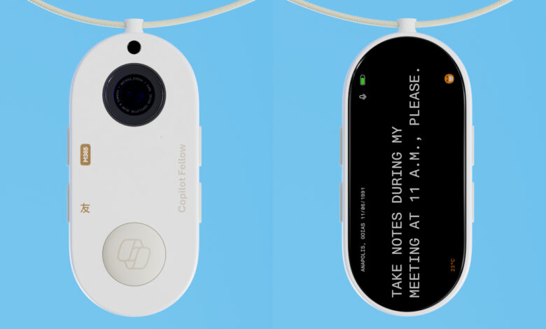 Copilot Fellow apresenta pendente AI que é como um amigo