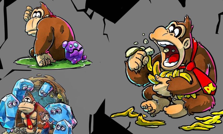 Donkey Kong Bananza exibe arte de loading impressionante