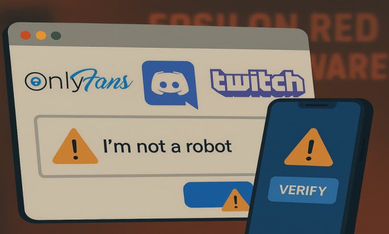 OnlyFans e Discord propagam ransomware Epsilon Red