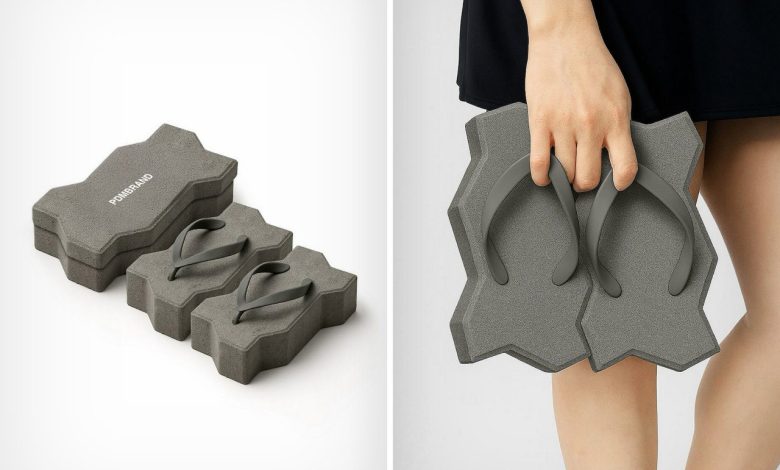 Unipaver transforma tijolo em chinelos de design sustentável