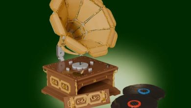 LEGO apresenta gramofone com design vintage e vinis manuais