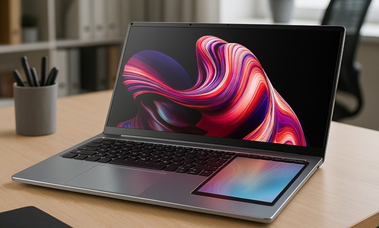 Design de laptop touchscreen transforma multitarefa no trabalho