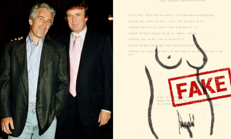 Cartas falsas de Trump e Epstein viralizam na cultura online