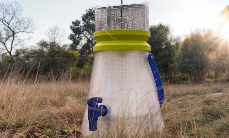 Design sustentável capta água do ar com dispenser portátil
