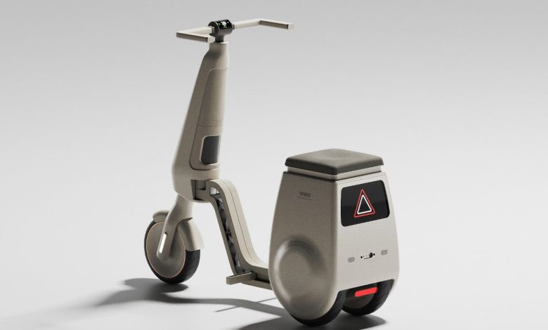 Design de scooter para idosos traz robô assistente destacável