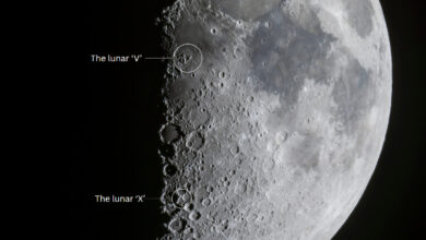 NASA revela formações 'X' e 'V' na superfície lunar em 2 de julho