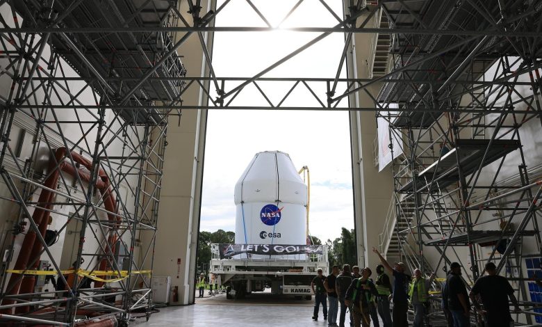 NASA abastece espaçonave Orion e se aproxima da missão