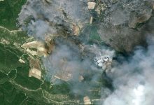 Satélites monitoram incêndio florestal na França