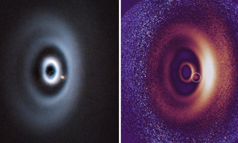 Astrônomos descobrem exoplaneta em disco multi-anéis