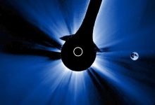 NOAA registra lua ofuscando o sol em imagem de satélite